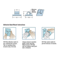 Heyco 0.375 Adhesive Backed Wire Clip